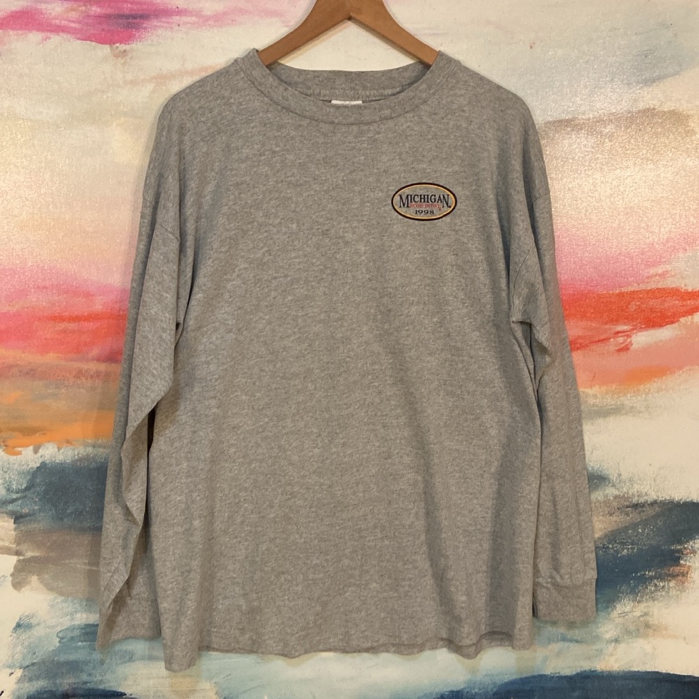 🔥VINTAGE🔥1998 F/B Michigan Rose Bowl Cotton Blend Long Sleeve Shirt. - Picture 1 of 5